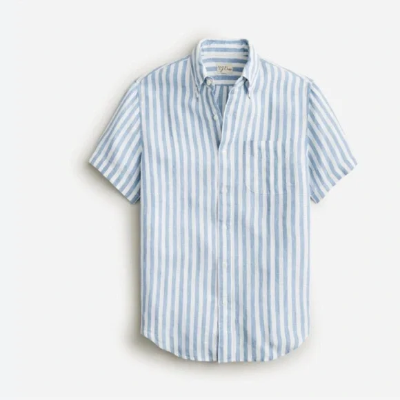 J.Crew Short-sleeve Baird McNutt Irish linen shirt - Picture 2 of 8
